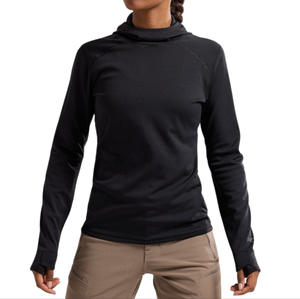 Arc’teryx Motus AR Hoody Women Small Black Lightweight Base Layer